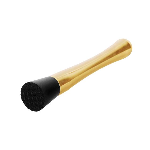 Rozgniatacz do owoców Deluxe Muddler, stalowy z plastikowym zakończeniem, złoty