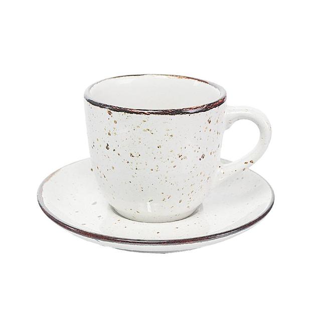 Filiżanka 200ml Bel Kera plus spodek 15 cm, kolor kremowy