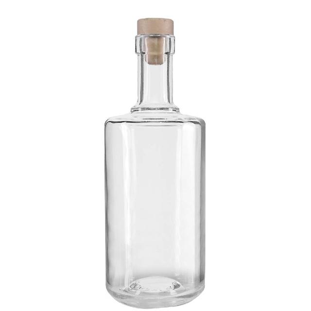 Butelka szklana z korkiem syntetycznym BRASS 700ml, okrągła