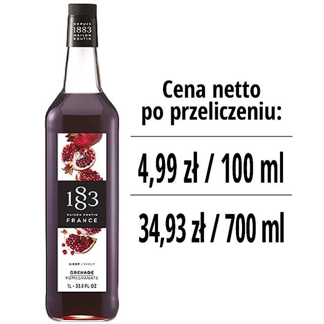 Syrop 1883 Routin Granat, szklana butelka 1L