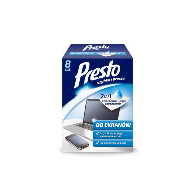 Ściereczki Presto do ekranów 8x1szt. (saszetka)