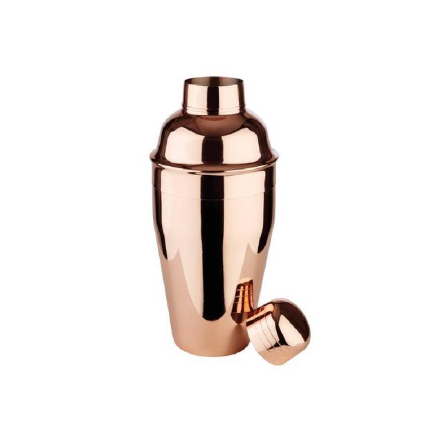 Shaker francuski 3-częściowy, polerowany 500ml, kolor miedziany, INOX 18/8