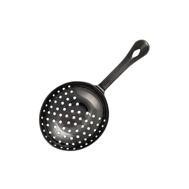 Sitko barmańskie (Julep strainer), stal nierdzewna, czarny metallic (Gun Metal)