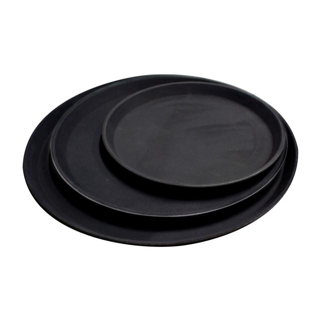 Taca antypoślizgowa z włókna szklanego, okrągła, 28cm, czarna