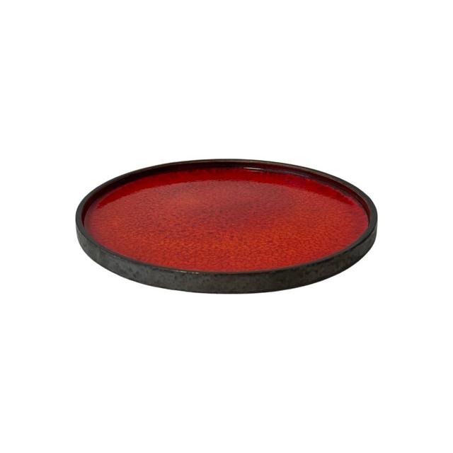 Talerz płytki z rantem 25cm Arondi Kera, kolor rubin