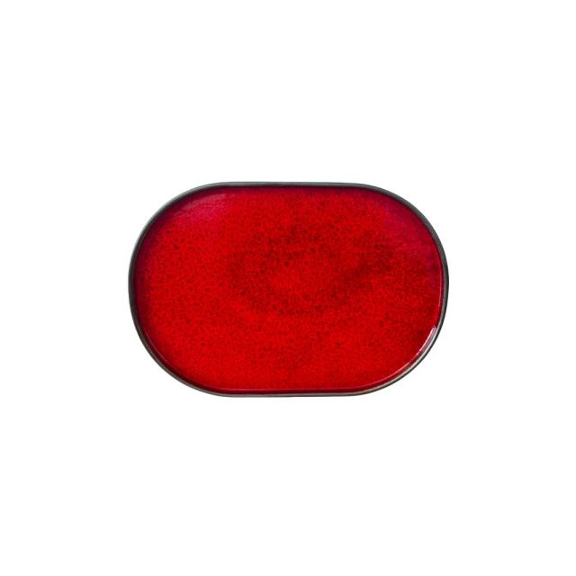 Półmisek z rantem 33x23cm Arondi Kera, kolor rubin