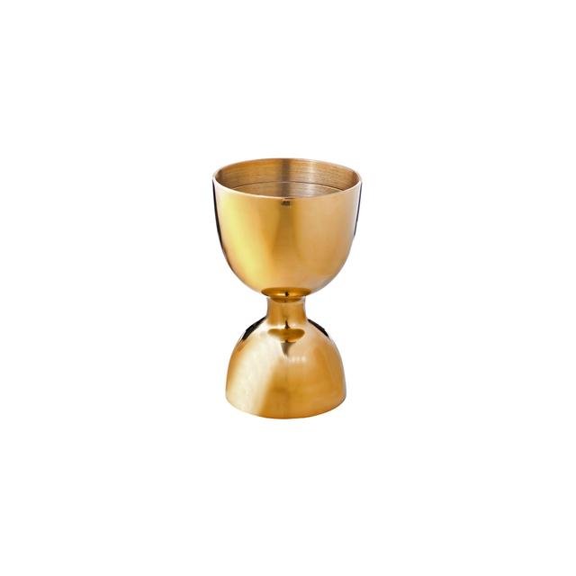 Miarka barowa (Jigger) 30/60ml, stal nierdzewna, pozłacana