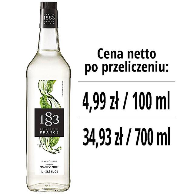 Syrop 1883 Routin Mięta Mojito, szklana butelka 1L