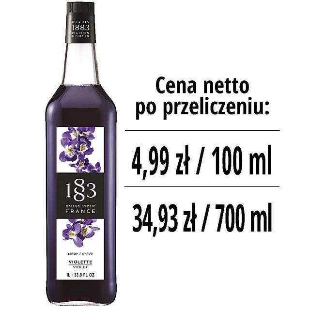 Syrop 1883 Routin Fiołek, szklana butelka 1L