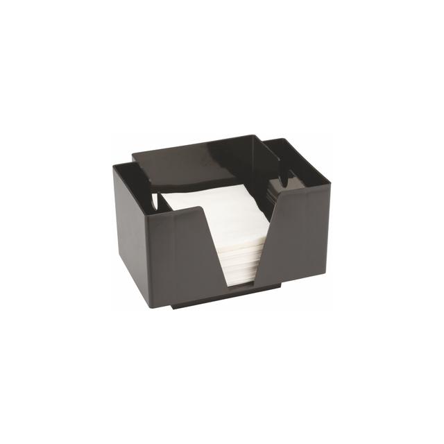 Pojemnik na serwetki i słomki, czarny, 14,3x19,3x13,7cm