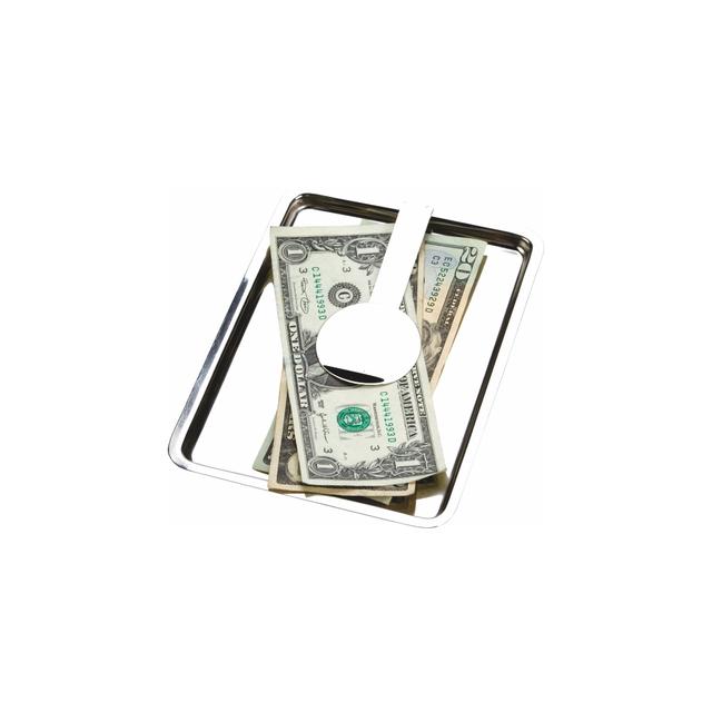 Tacka na napiwki stalowa z klipem, 18x13,5x1cm