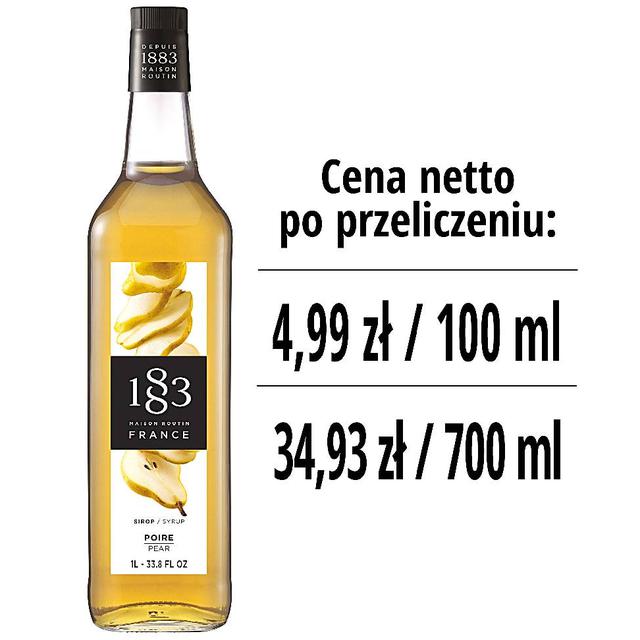 Syrop 1883 Routin Gruszka, szklana butelka 1L