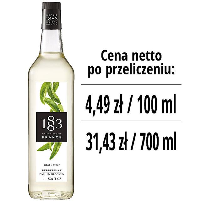 Syrop 1883 Routin Mięta Pieprzowa, szklana butelka 1L