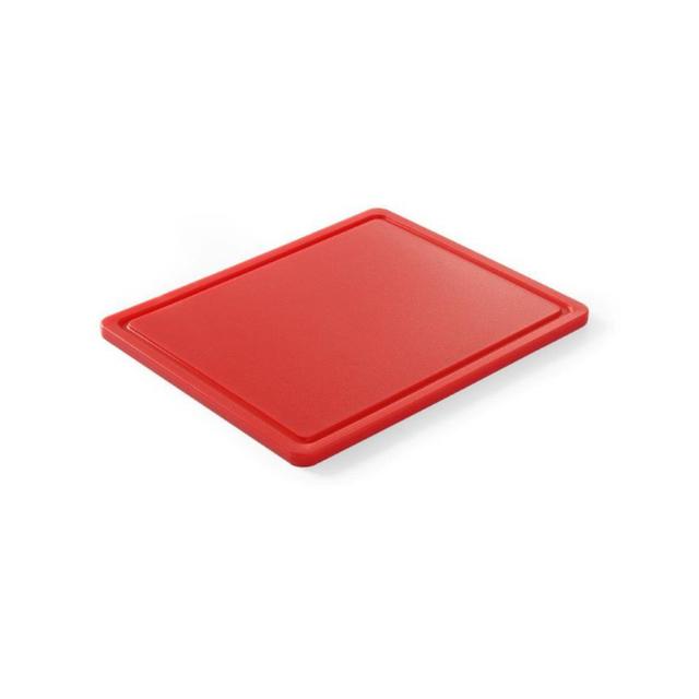 Deska do krojenia, czerwona, 32,5x26,5x1,8cm