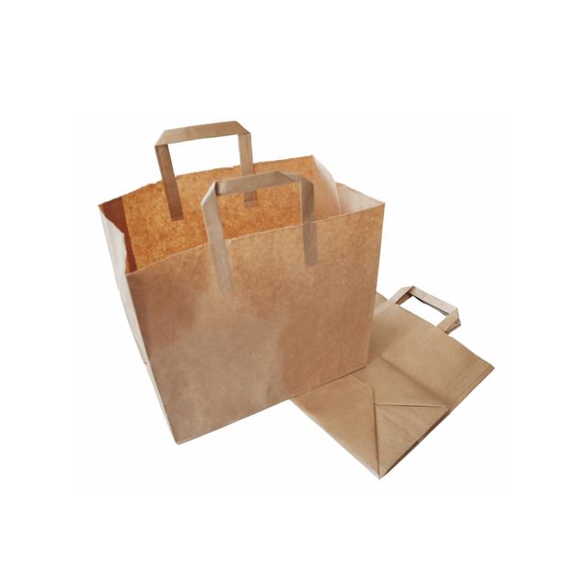 Torba klockowa z uchwytami 320x170x290mm brązowa, op.200 sztuk