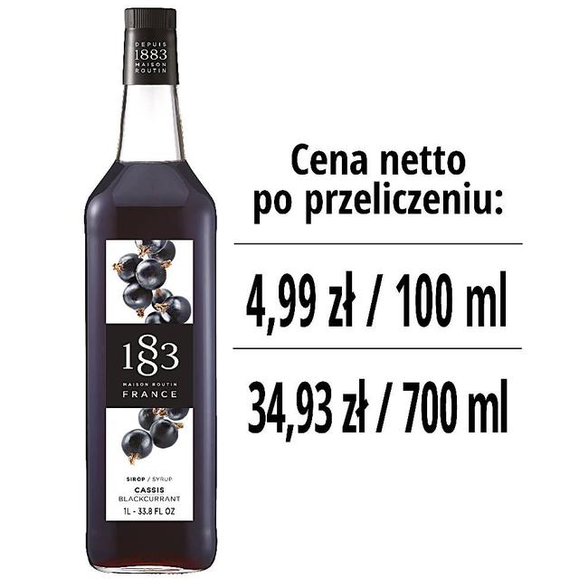 Syrop 1883 Routin Czarna Porzeczka, szklana butelka 1L