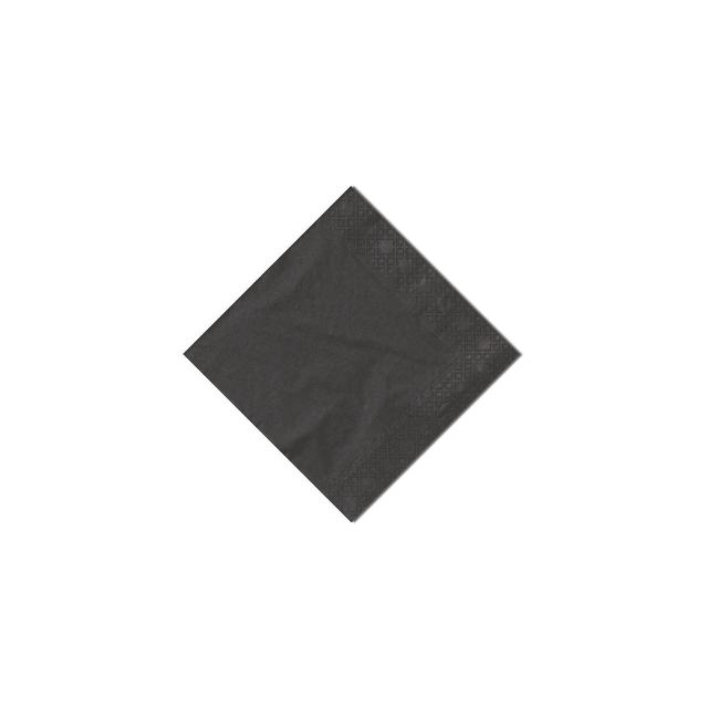 Serwetki cocktailowe, 24x24cm, składane 1/4, czarne, 400szt