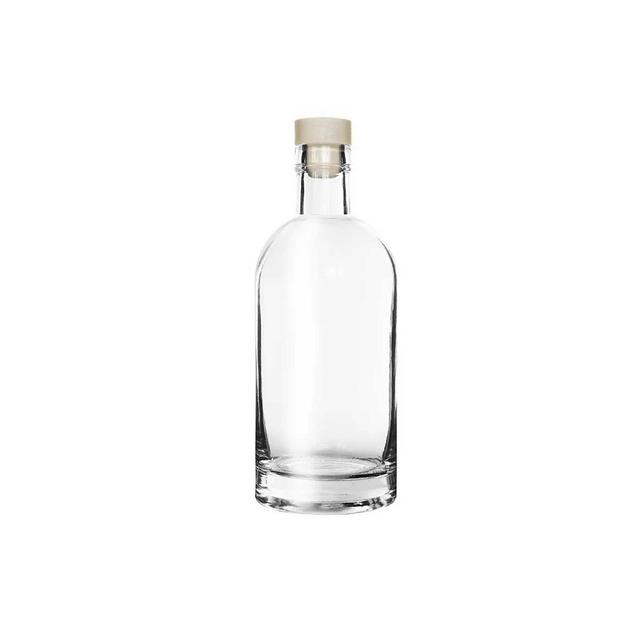 Butelka szklana z korkiem syntetycznym TREND 700ml, okrągła