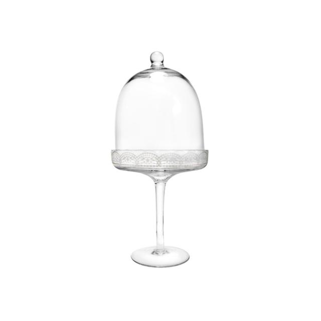 Mini patera szklana (wysokość: 33cm, średnica: 13,5cm)