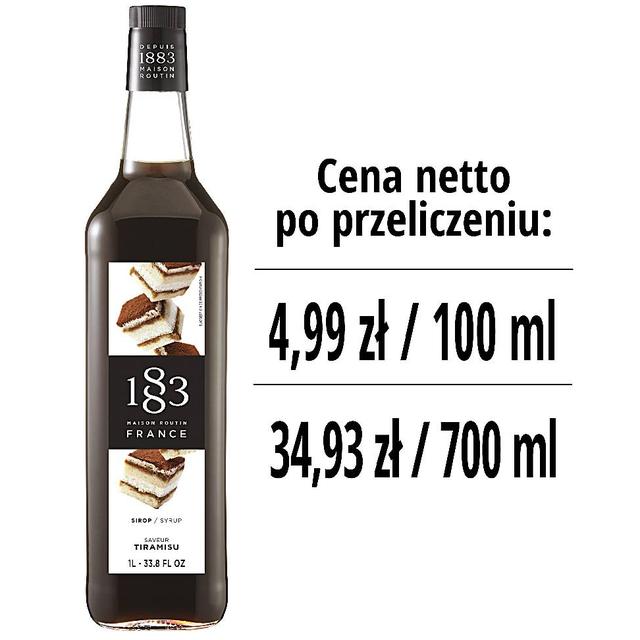 Syrop 1883 Routin Tiramisu, szklana butelka 1L