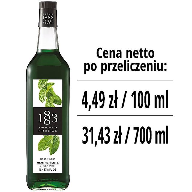 Syrop 1883 Routin Mięta Zielona, szklana butelka 1L