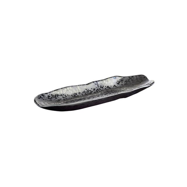 Półmisek z melaminy APS GLAMOUR, czarny, 26,5x8,5cm