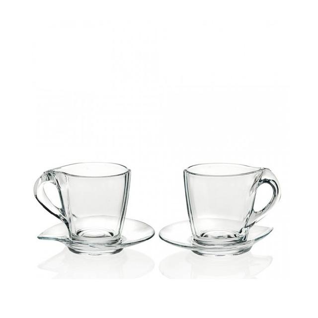 Filiżanka do cappucino Happy RCR 260ml ze spodkiem (zestaw 2szt.)