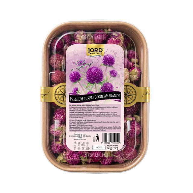 Płatki wiecznika kulistego fioletowe Lord of Taste, kwiaty jadalne 50g