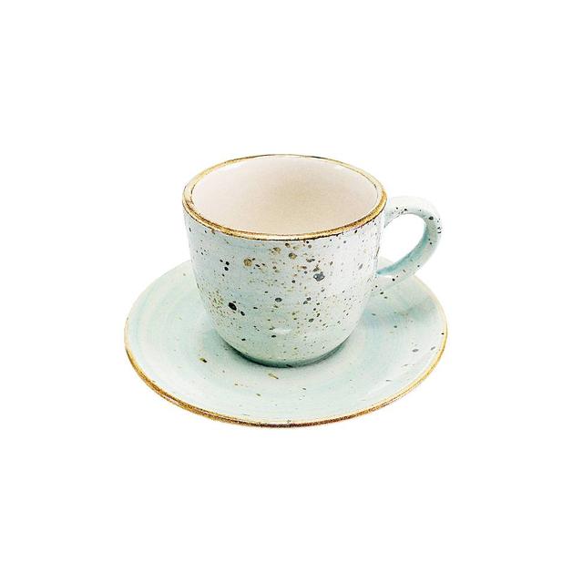 Filiżanka 200ml Bel Kera plus spodek 15 cm, kolor seledynowy