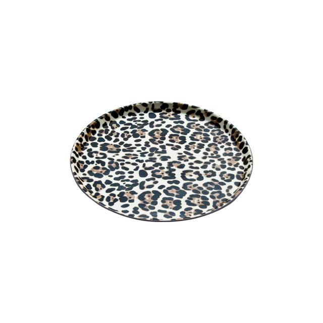 Taca z polipropylenu 36cm, okrągła, wzór Lampart