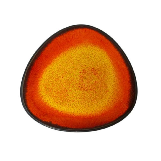 Talerz płytki 30cm KERA Delta, kolor bursztyn