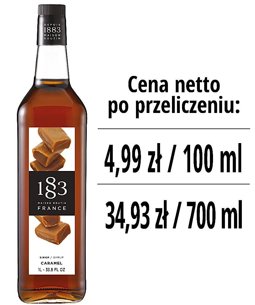 Syrop 1883 Routin Karmel, szklana butelka 1L