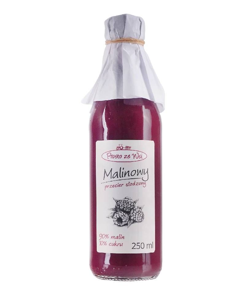 Prosto ze Wsi, Mus Malinowy, przecier słodzony 250ml Sklep APS