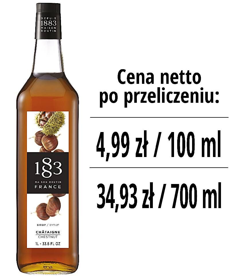 Syrop 1883 Routin Kasztan, szklana butelka 1L